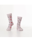 Light pink women\'s socks with lips SD17 - Online store - Boutique